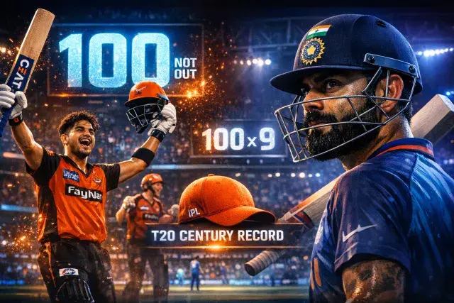 Abhishek Sharma Levels Virat Kohli's T20 Century Record with Blistering Knock